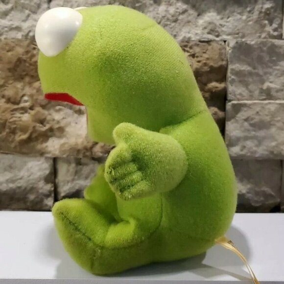 Vintage 1987 Baby Kermit Plush Toy Collectible Jim Henson Muppet's Stuffed Frog - Picture 5 of 9